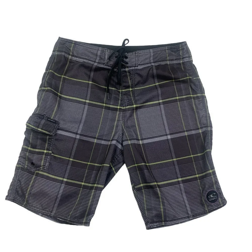 O'Neill Plaid Print Board Shorts Men's Size 32